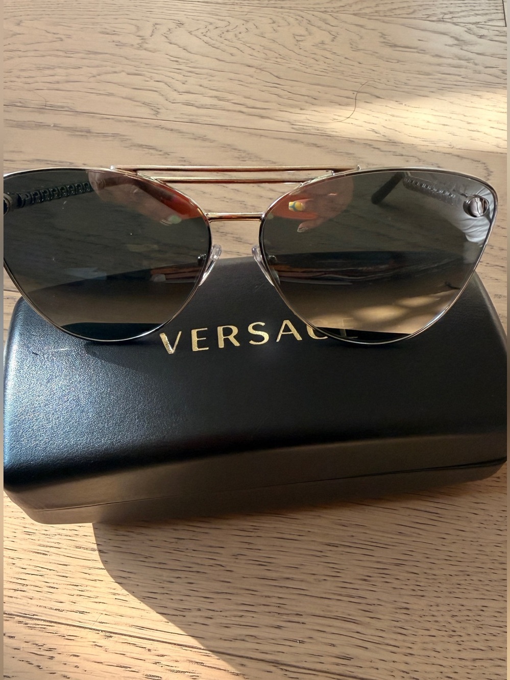 Versace Silver Mirrored Aviator, Cat Eye Sunglasses